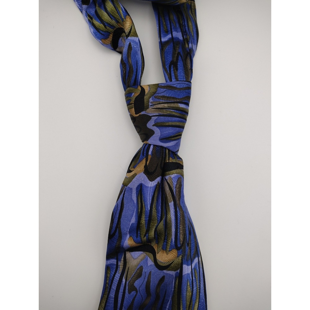 J Garcia Silk Tie Scaly Monster‎ and Blue Man Collection 42 Blue Abstract Art